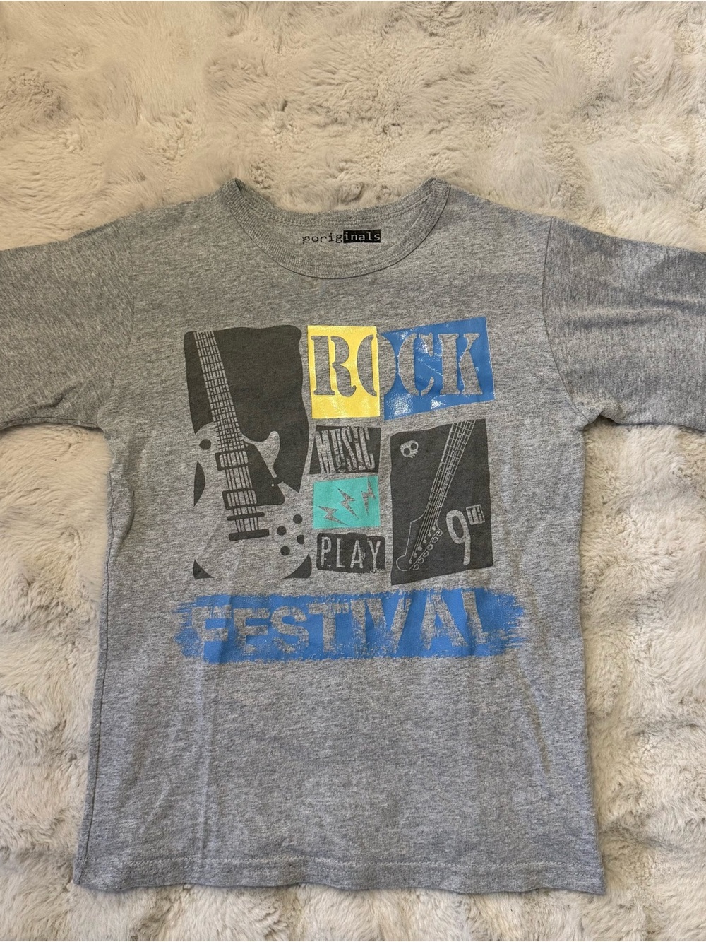Y2K Indie Rock Guitar Festival Graphic T-Shirt